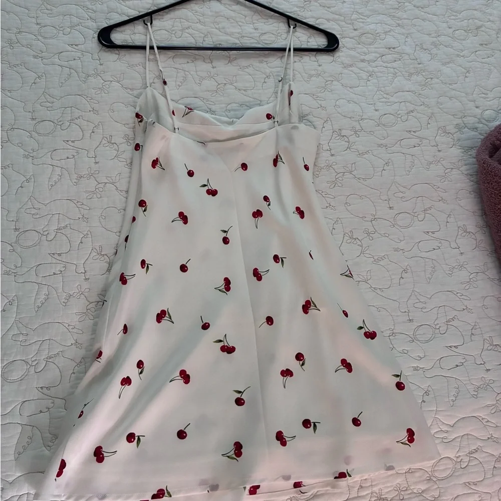 Abercrombie & Fitch Cream Slip Dress Spaghetti Strap Mini - Picture 4 of 7